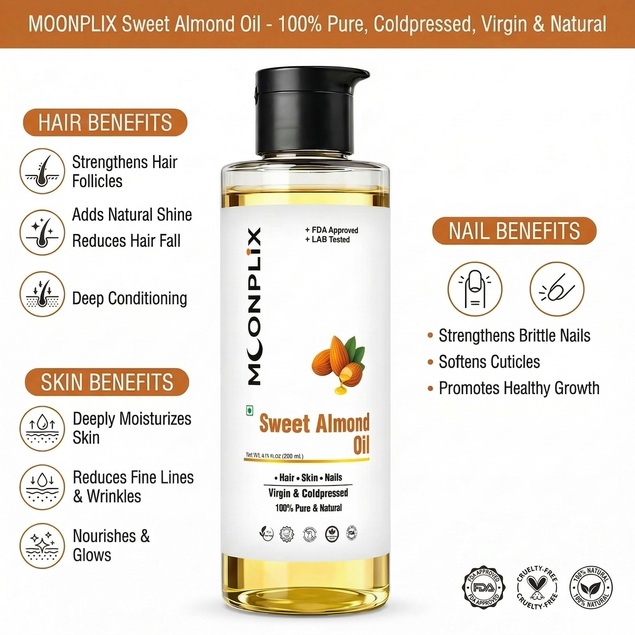 Moonplix Sweet Almond Oil